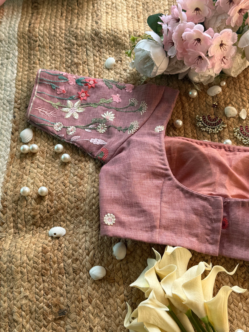 Masakali Mauve Linen Blouse