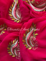 Rani Resham Paisley Saree