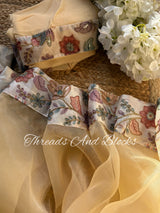 Tissue Saree with Flora Border