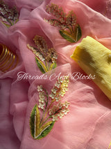 Porcelain Chiffon Saree