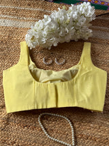 Butter Yellow Pearl Stack Blouse