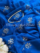 Gulaab Mukaish Chiffon Saree