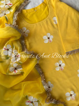 Yellow Hibiscus Suit Set