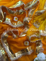 Mukaish Lappa Border Saree