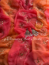 Bunches of Maple Chiffon Saree