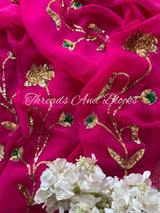 Royal Blooms Chiffon Saree