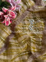 Kanak Tulsi Tissue Leheriya Saree