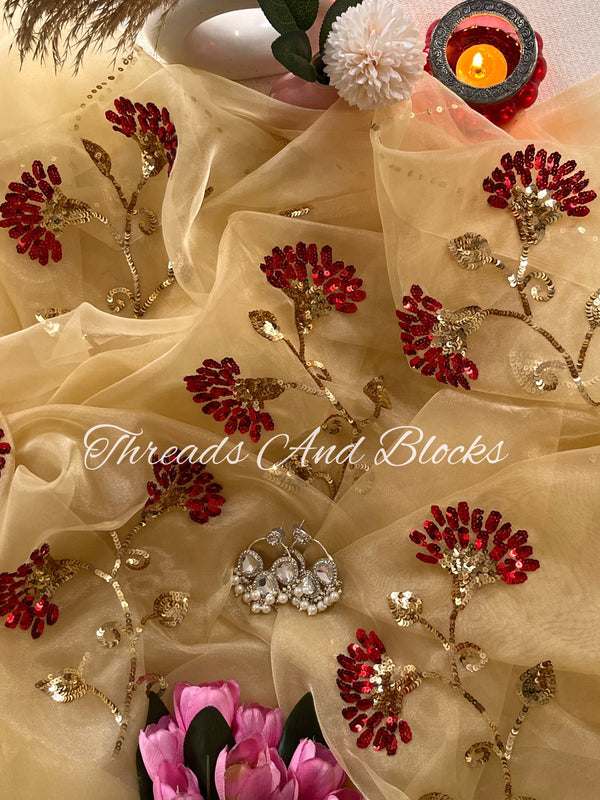 Golden Kiss Tissue Saree