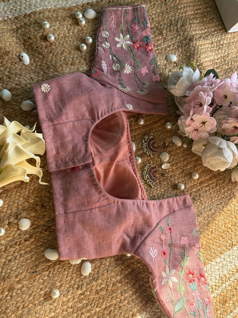Masakali Mauve Linen Blouse