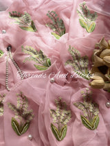 Porcelain Chiffon Saree