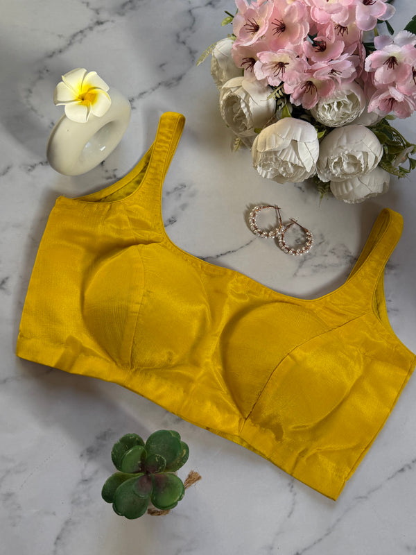 Mango Yellow Classic Blouse