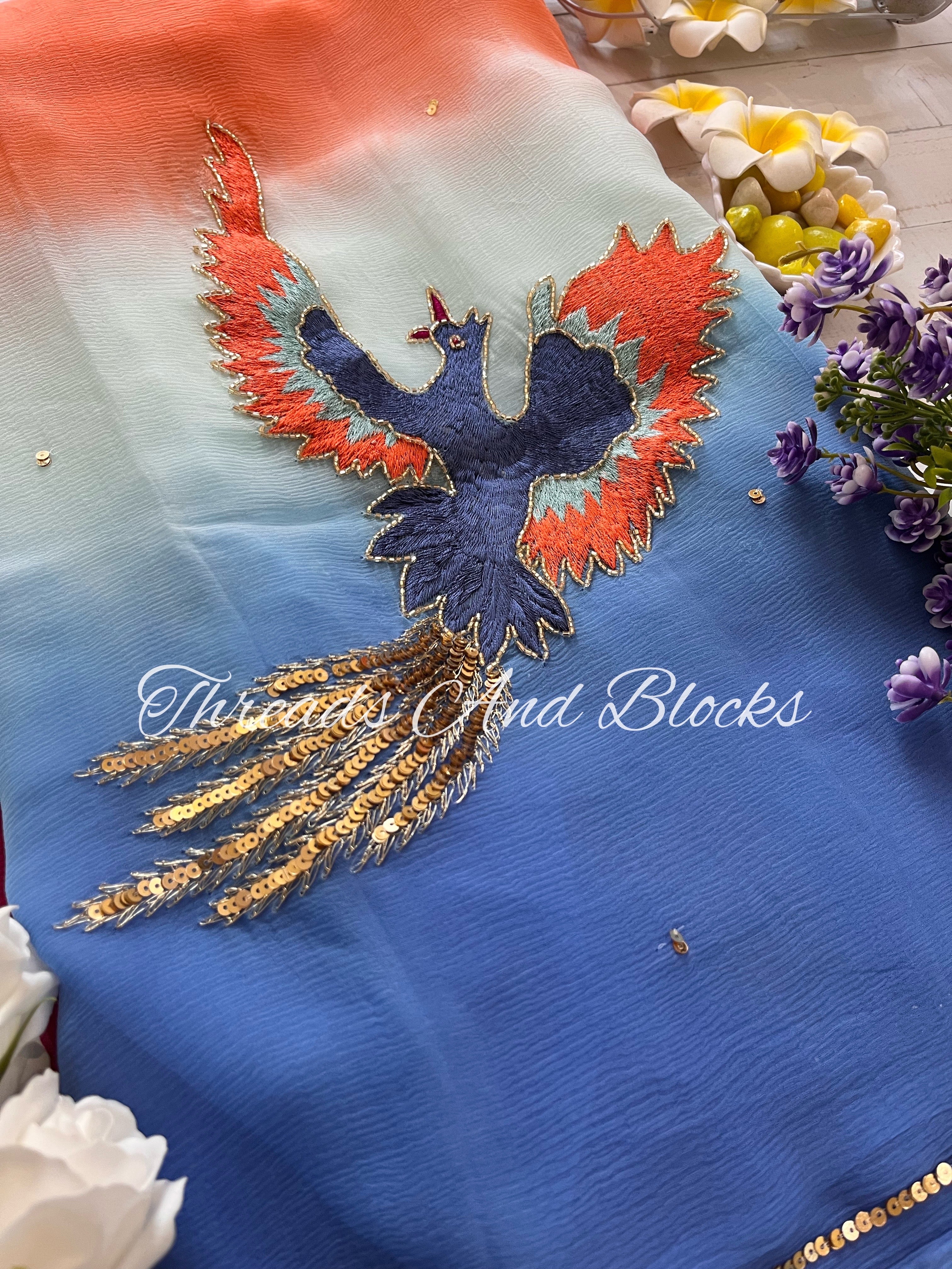 Birds of Paradise Saree