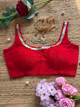 CHAMKI Red Blouse
