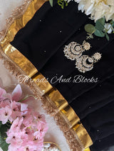 Mukaish Lappa Border Saree