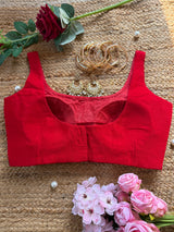 CHAMKI Red Blouse