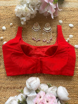 Red Sequin Flower Blouse