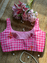 Checkmate Pink Blouse