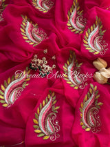 Rani Resham Paisley Saree