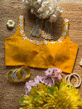 Yellow 3D Flower Blouse