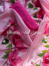Bougainvillea Crepe Saree