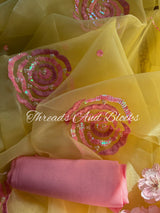 ROOH GULAB Tissue Saree