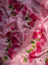 Bougainvillea Crepe Saree