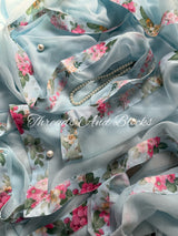 Rose & Berries Chiffon Saree