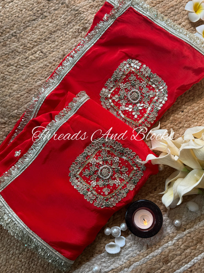 Nazraana Crepe Saree