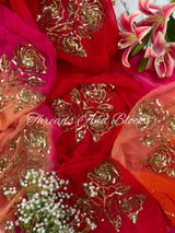 Geometric Rose Bunch Saree