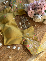 Masakali Green Linen Blouse