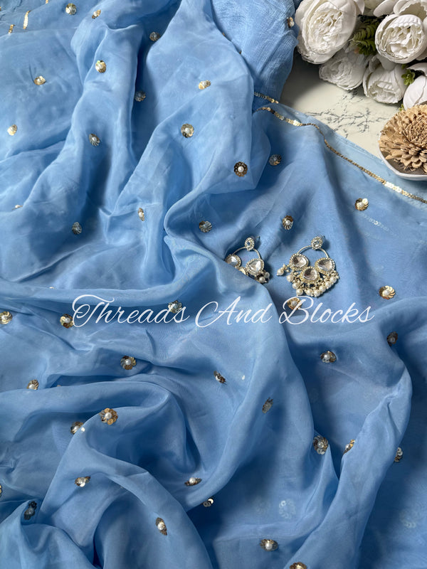 Jhilmil Organza Saree