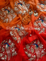 Mor Bagh Chiffon Saree
