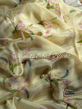 Buttercup Blossoms Chinnon Saree