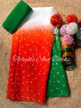 Tiranga Leher Bandhani Saree