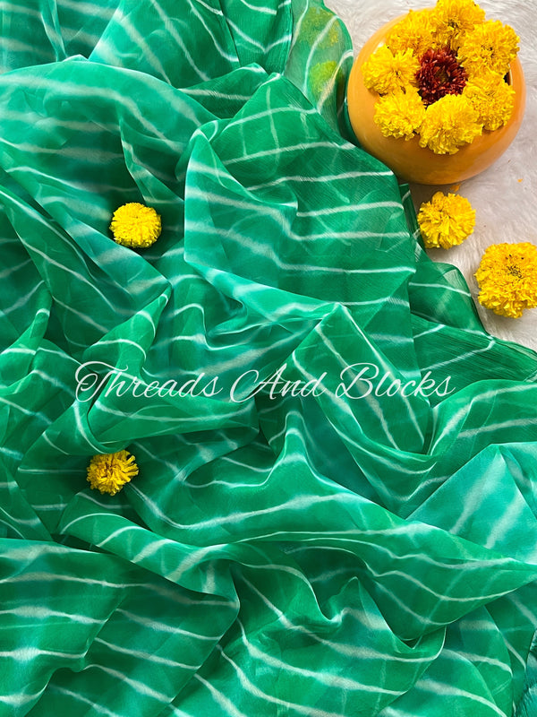 Hariyali Leheriya Saree