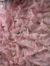 Soft Pink Gota Jaal Saree
