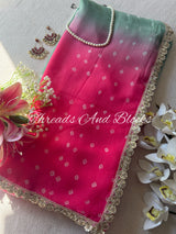 Pink Guava Bandhani Saree