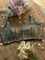 Black Gota Sitara Blouse