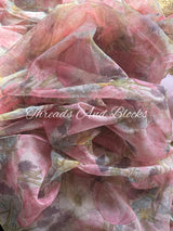 Duchess Rosewood Printed Chiffon Saree
