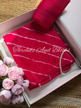 Rani Organza Leheriya Saree