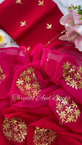 Magenta Gotapatti Saree