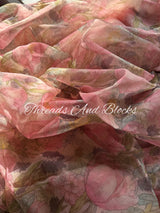 Duchess Rosewood Printed Chiffon Saree