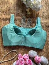 CHAMKI Aqua Blue Blouse
