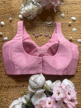 Pink with Blue Petunia Blouse