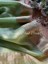Tissue Banarasi Kiran Border Saree