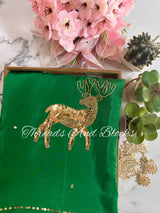 Dazzling Deer Crepe Saree