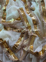 Mukaish Lappa Border Saree