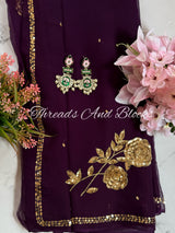 Gold Twilight Floral Buta Saree