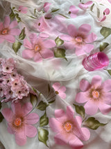 ELARA Handpainted Chiffon Saree