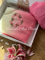 Silken Hearts Chiffon Saree